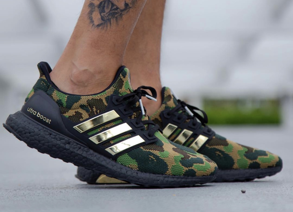 adidas gazelle silver green womens Ultra Boost “Green Camo” main image 1